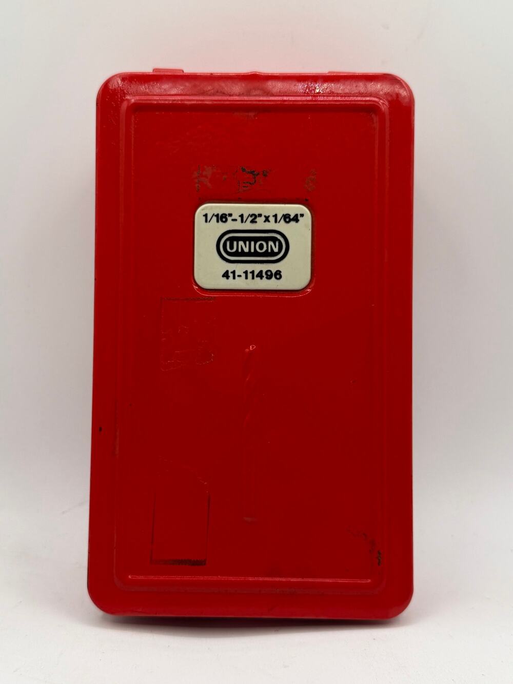 Vintage Union 29-Piece Fractional Drill Bit Set with Red Metal Index Case